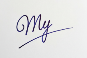 Mẫu chữ ký tên My số 1