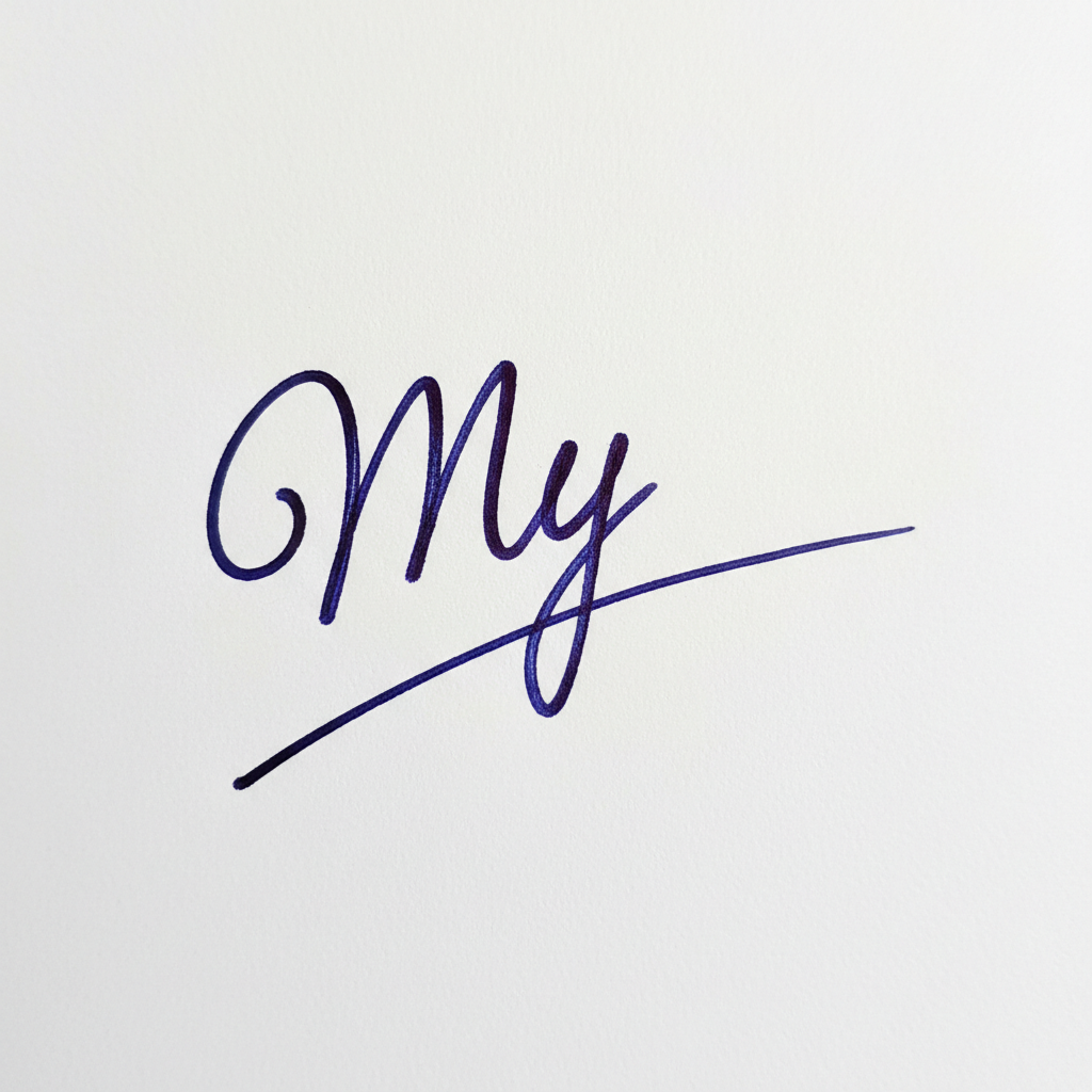 Mẫu chữ ký tên My số 1