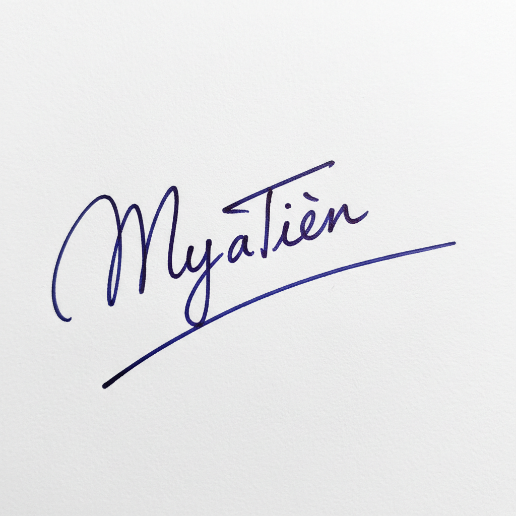 Mẫu chữ ký tên Mỹ Tiên số 1
