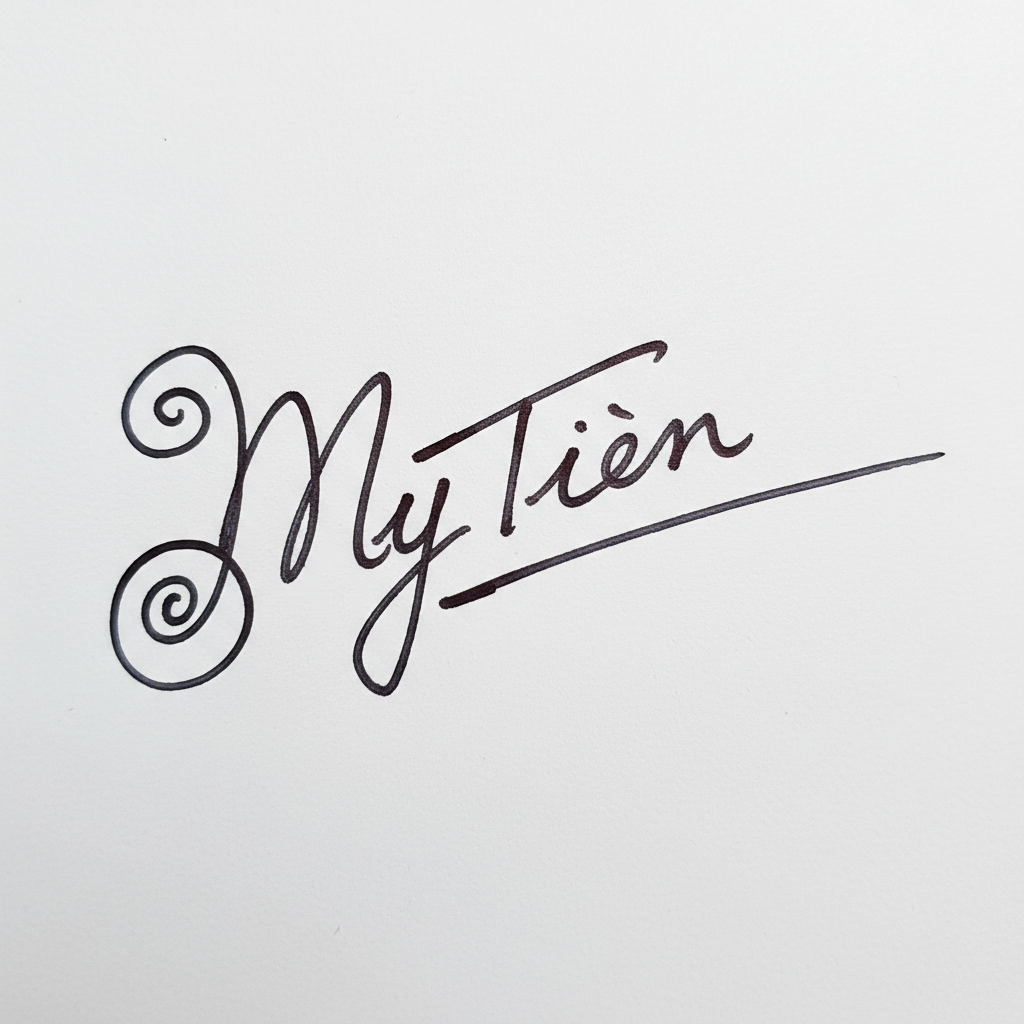 Mẫu chữ ký tên Mỹ Tiên số 2