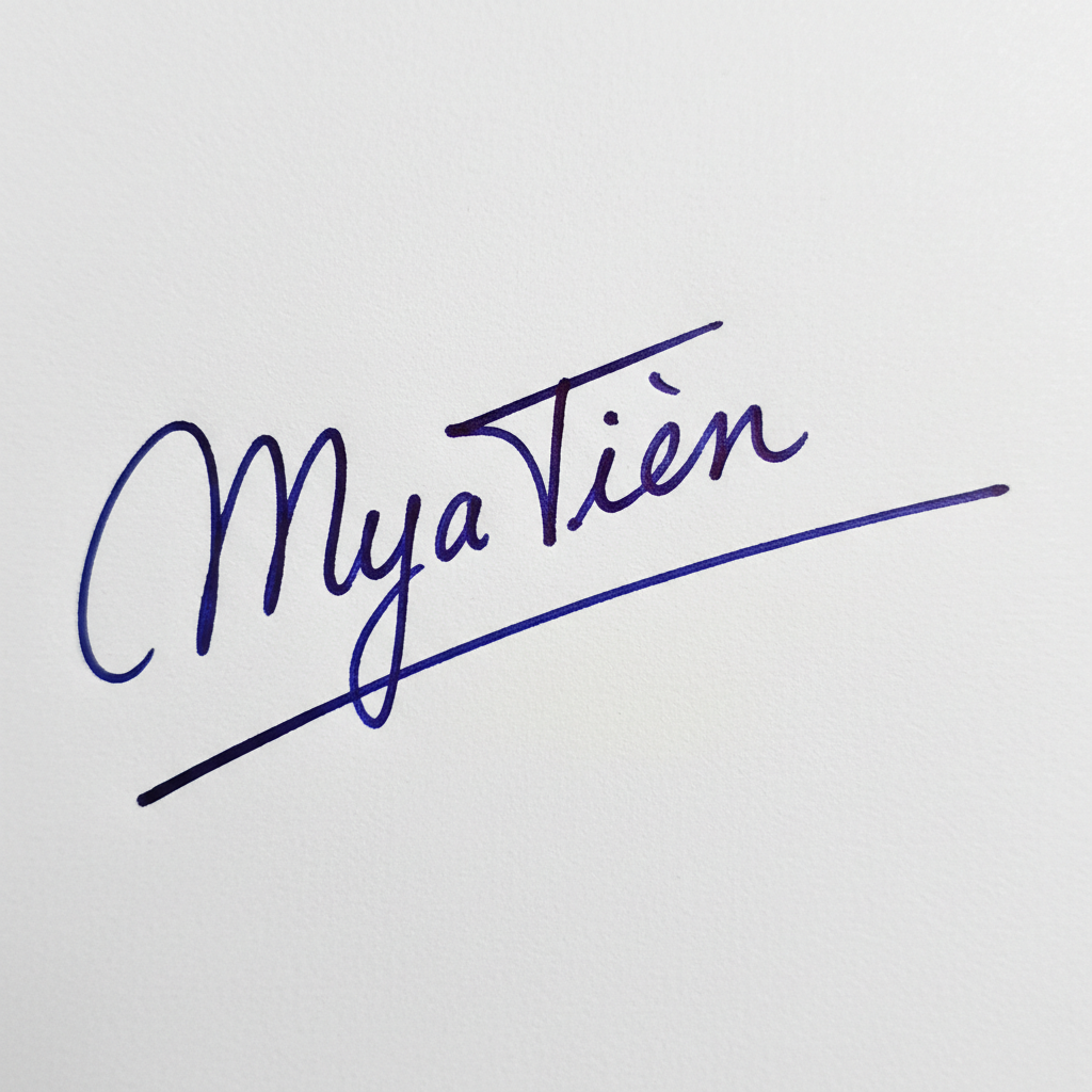 Mẫu chữ ký tên Mỹ Tiên số 3