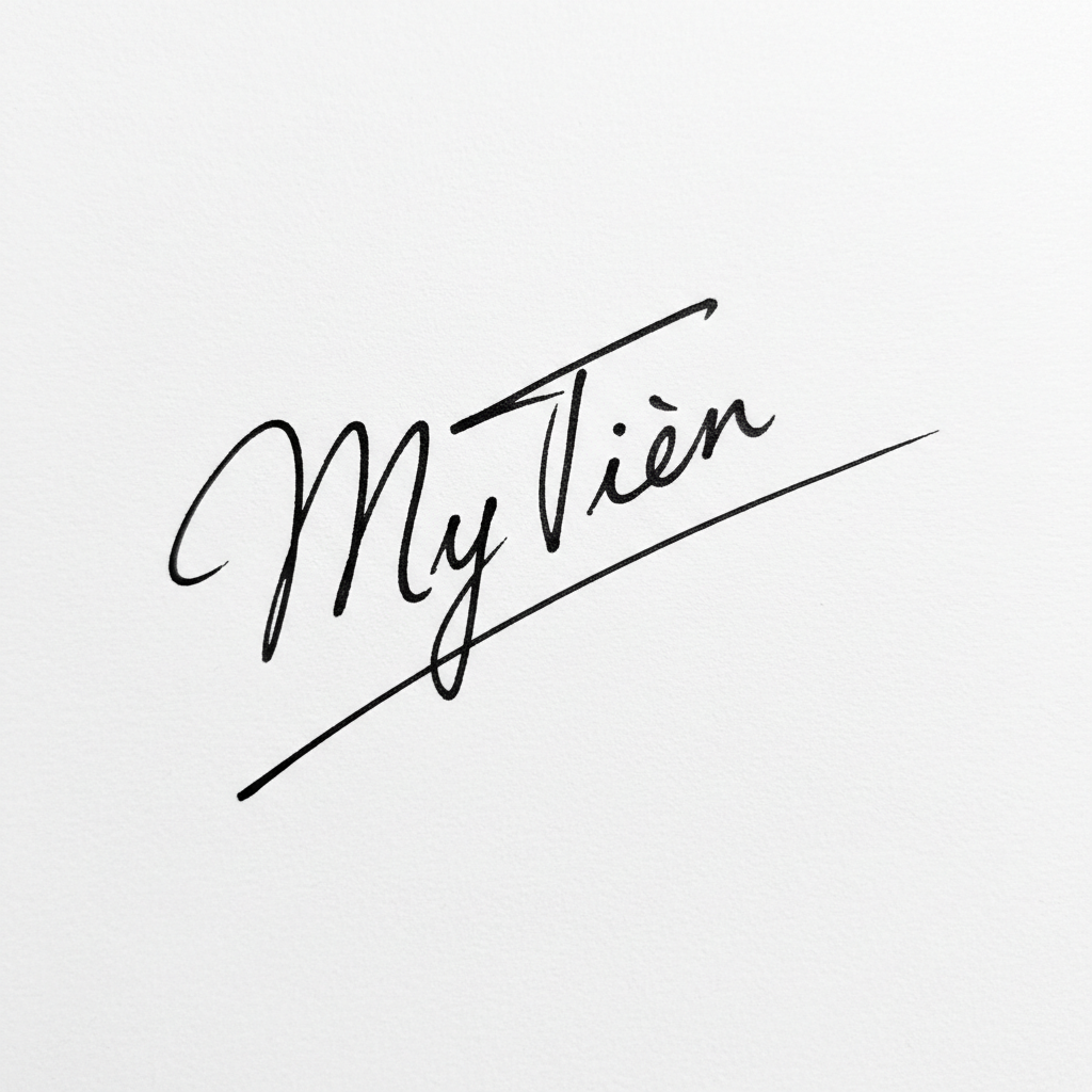 Mẫu chữ ký tên Mỹ Tiên số 5