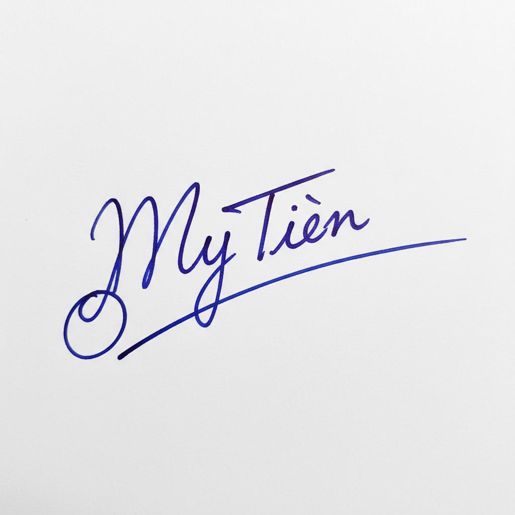 Mẫu chữ ký tên Mỹ Tiên số 6