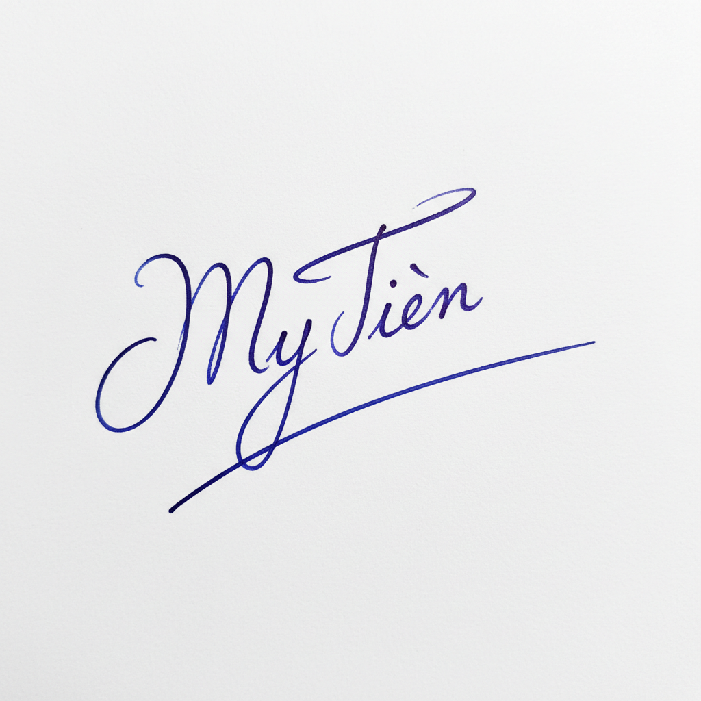Mẫu chữ ký tên Mỹ Tiên số 8