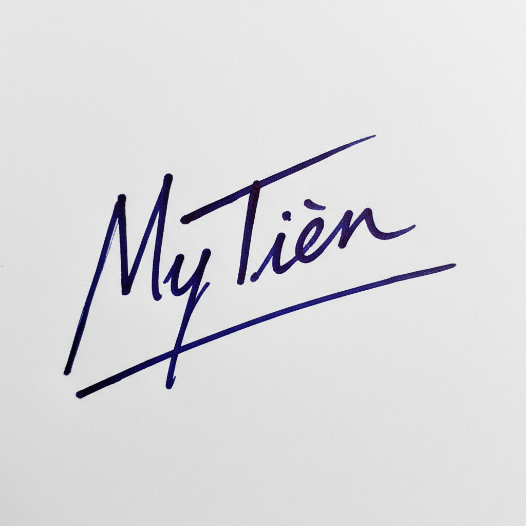 Mẫu chữ ký tên Mỹ Tiên số 9