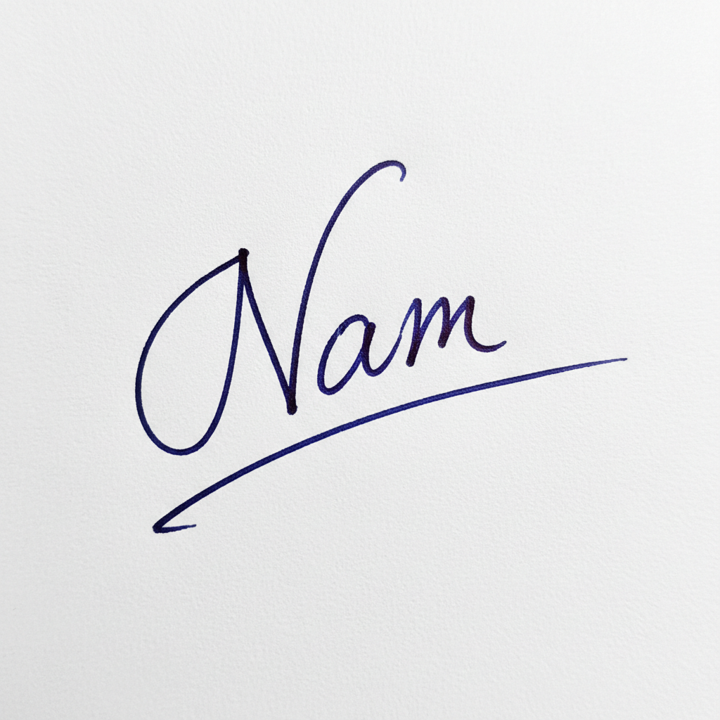 Mẫu chữ ký tên Nam