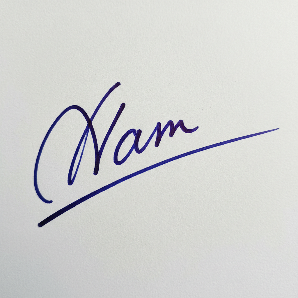 Mẫu chữ ký tên Nam số 3
