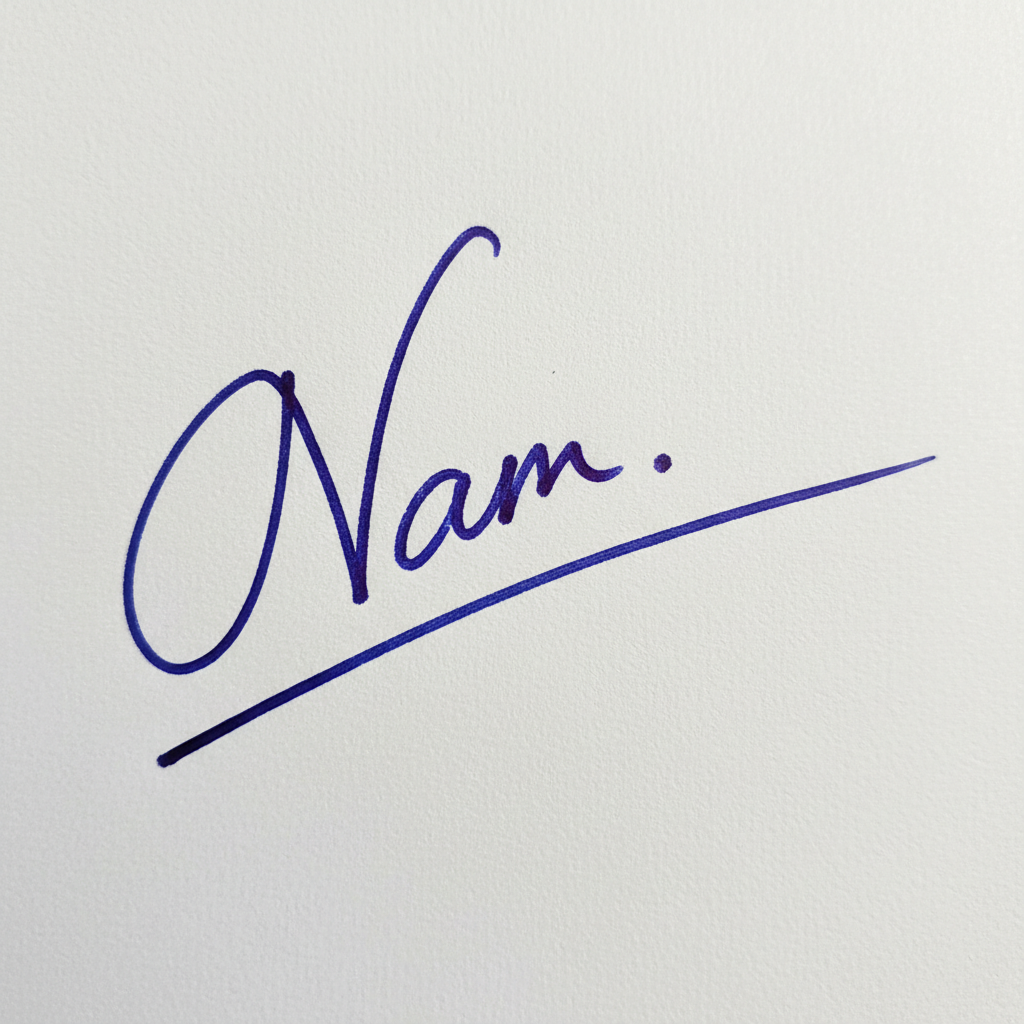 Mẫu chữ ký tên Nam số 3