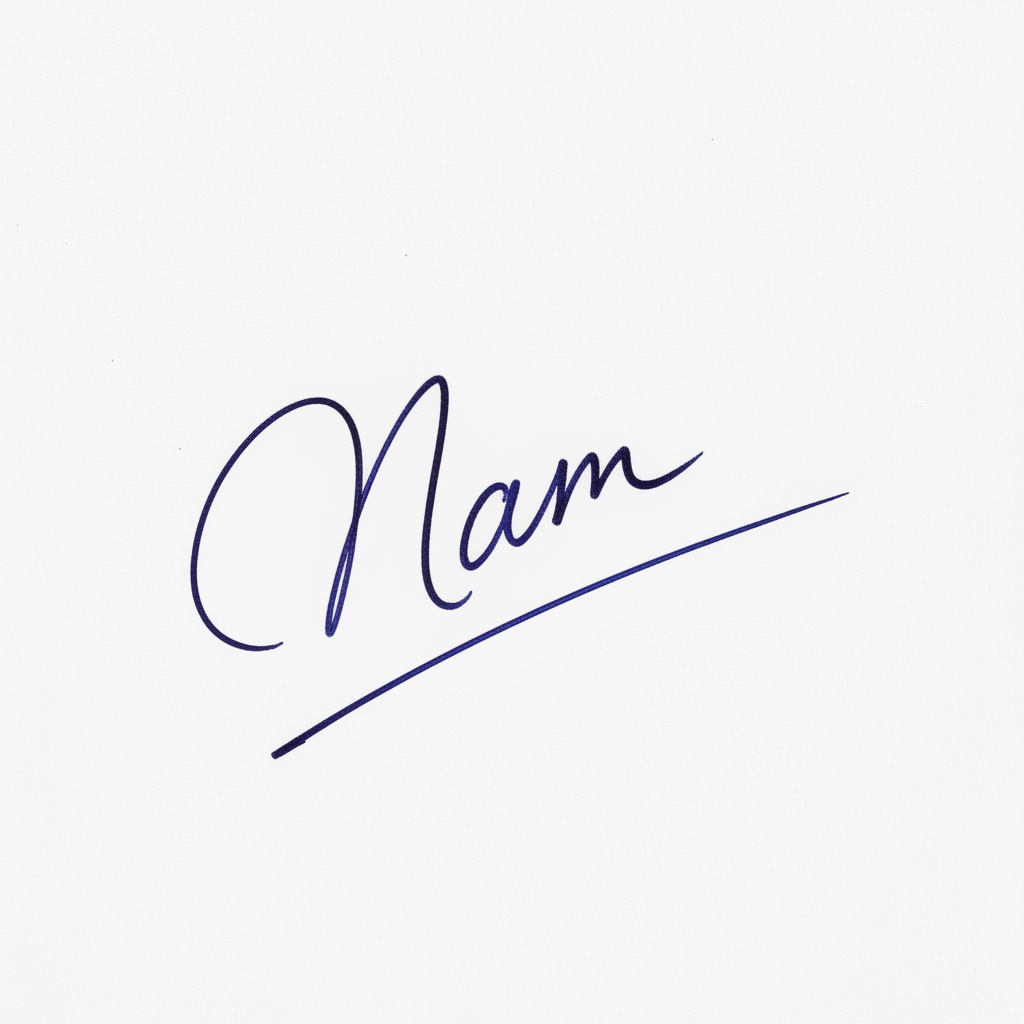 Mẫu chữ ký tên Nam số 4