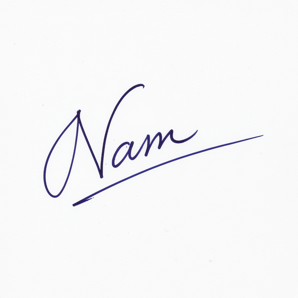 Mẫu chữ ký tên Nam số 4