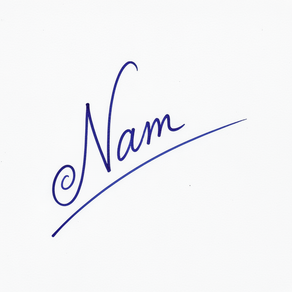 Mẫu chữ ký tên Nam số 6