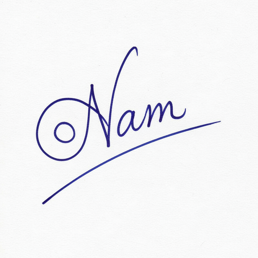 Mẫu chữ ký tên Nam số 6