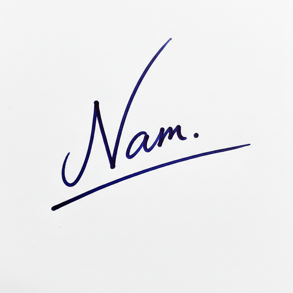 Mẫu chữ ký tên Nam số 9