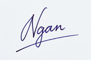 Mẫu chữ ký tên Ngân số 1