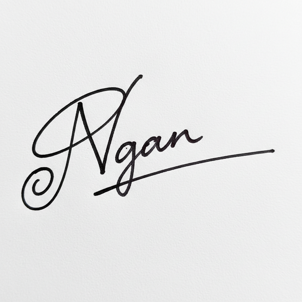 Mẫu chữ ký tên Ngân số 2