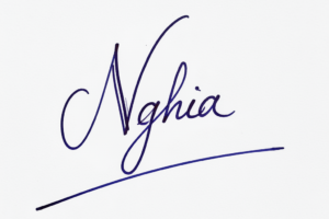 Mẫu chữ ký tên Nghĩa số 1