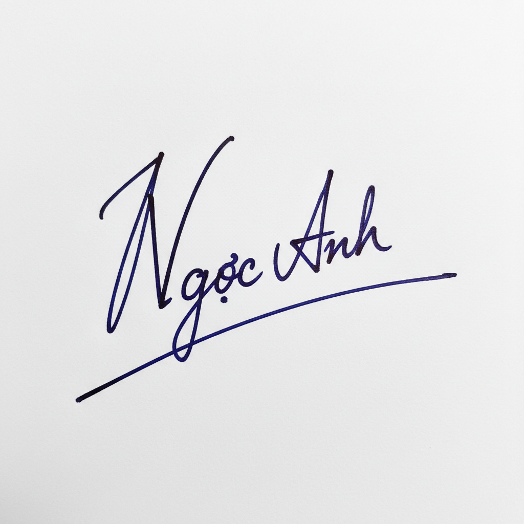 Mẫu chữ ký tên Ngọc Anh số 1