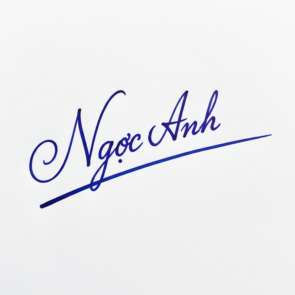 Chữ Ký Tên Ngọc Anh Đẹp: Khám Phá Nghệ Thuật & Phong Thủy Vận Mệnh Mẫu chữ ký tên Ngọc Anh số 3