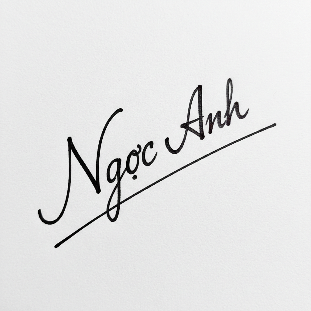 Chữ Ký Tên Ngọc Anh Đẹp: Khám Phá Nghệ Thuật & Phong Thủy Vận Mệnh Mẫu chữ ký tên Ngọc Anh số 5