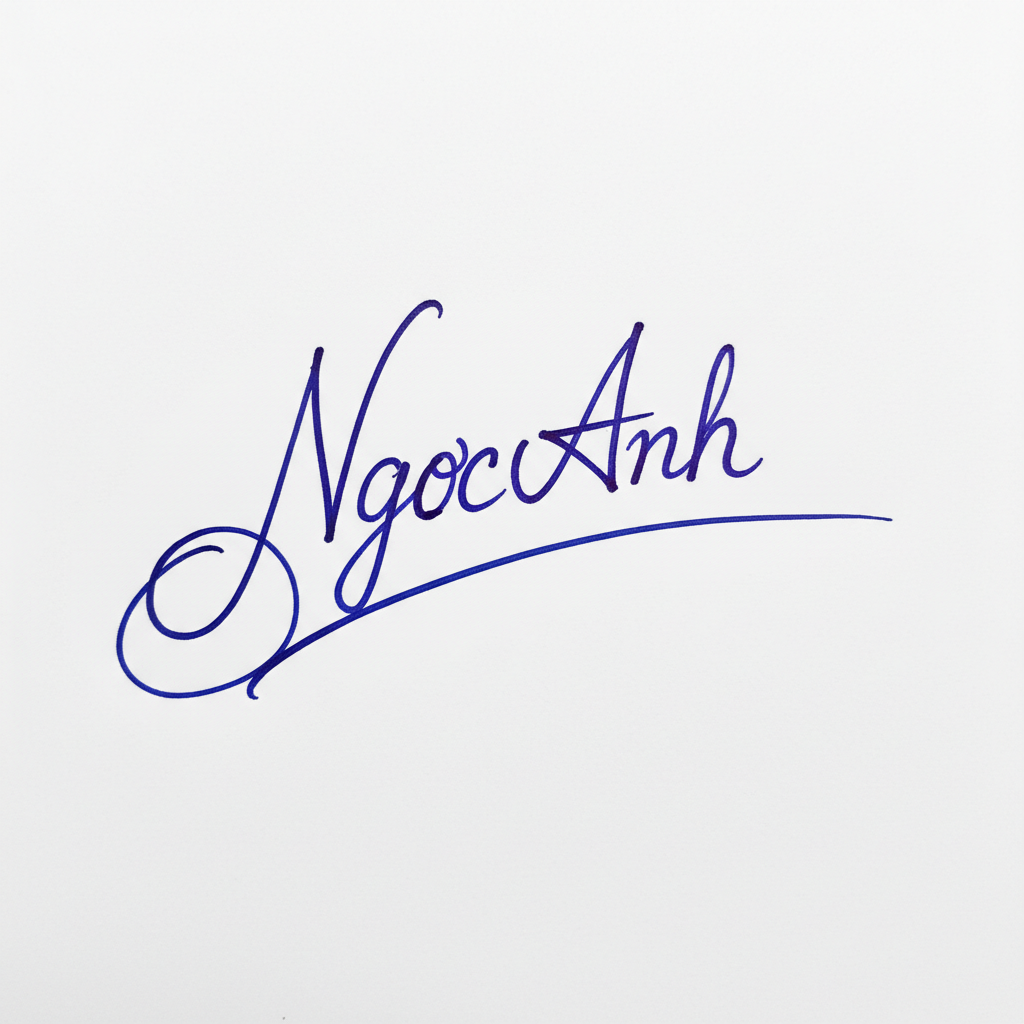 Chữ Ký Tên Ngọc Anh Đẹp: Khám Phá Nghệ Thuật & Phong Thủy Vận Mệnh Mẫu chữ ký tên Ngọc Anh số 6