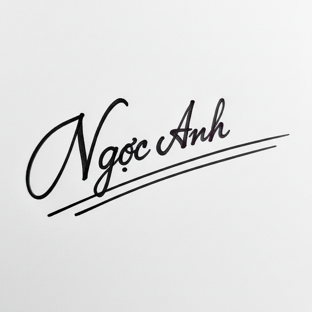 Chữ Ký Tên Ngọc Anh Đẹp: Khám Phá Nghệ Thuật & Phong Thủy Vận Mệnh Mẫu chữ ký tên Ngọc Anh số 7