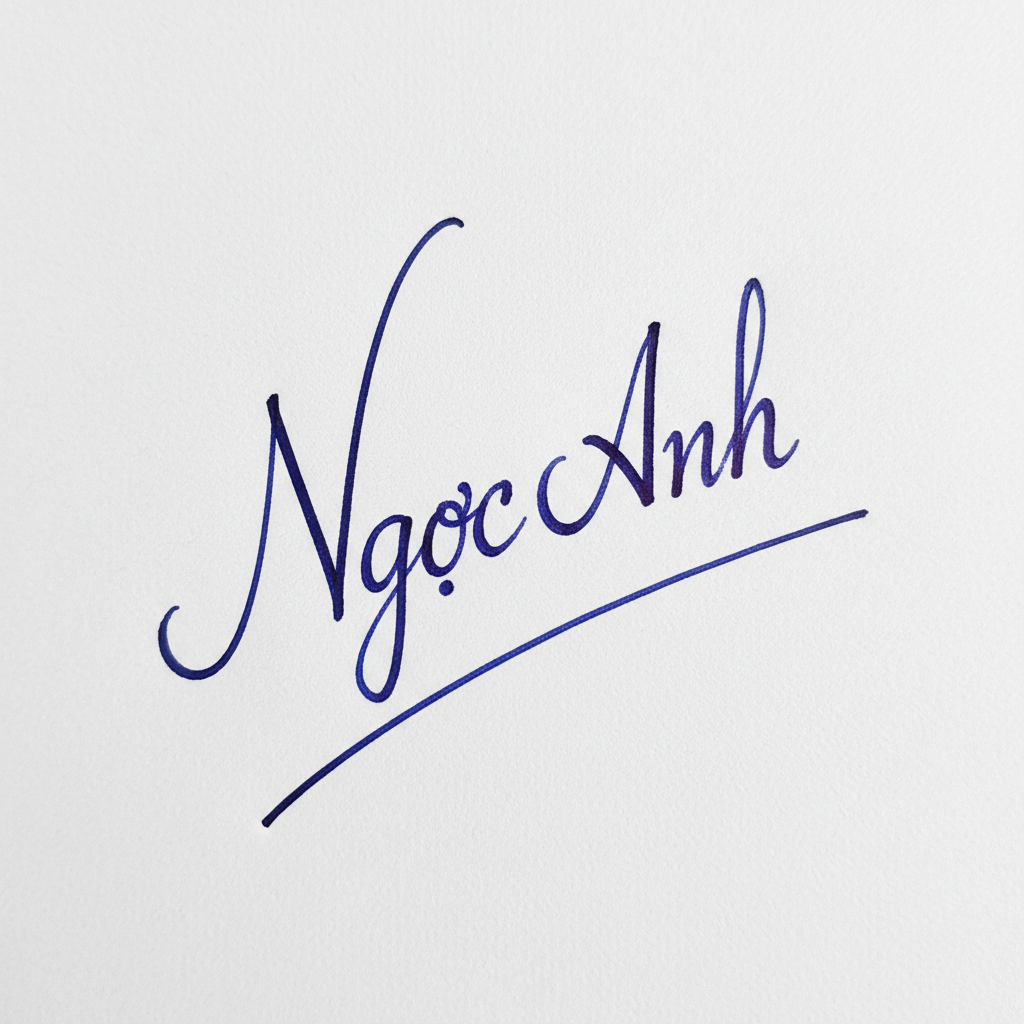 Chữ Ký Tên Ngọc Anh Đẹp: Khám Phá Nghệ Thuật & Phong Thủy Vận Mệnh Mẫu chữ ký tên Ngọc Anh số 8