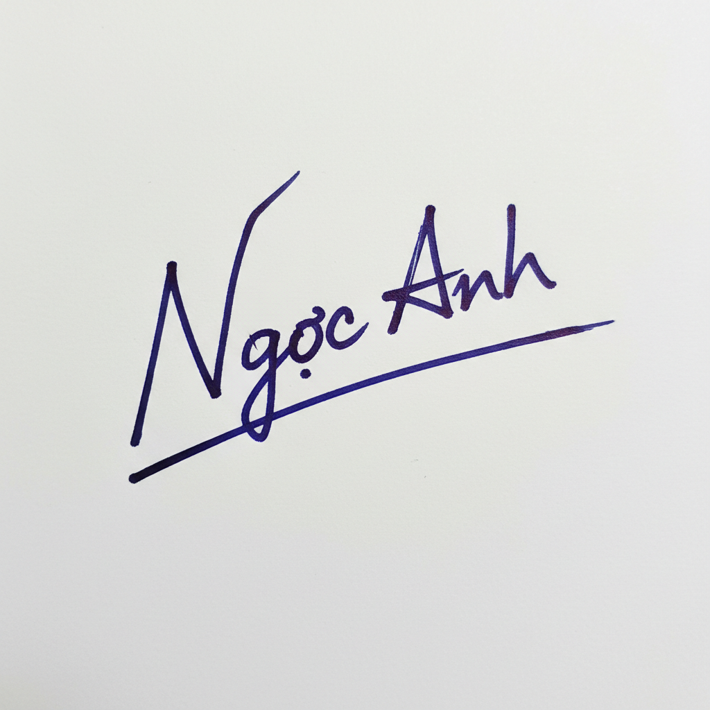 Chữ Ký Tên Ngọc Anh Đẹp: Khám Phá Nghệ Thuật & Phong Thủy Vận Mệnh Mẫu chữ ký tên Ngọc Anh số 9