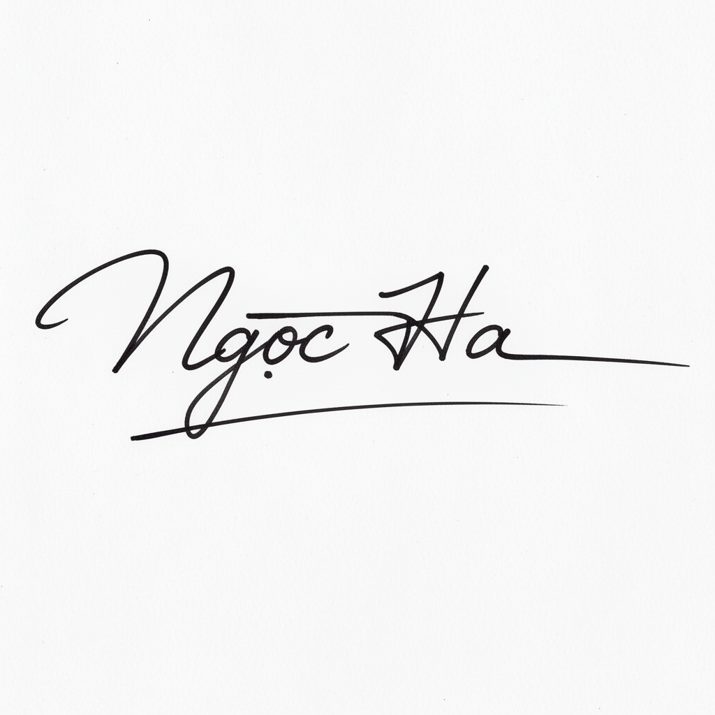 Mẫu chữ ký tên Ngọc Hà số 10