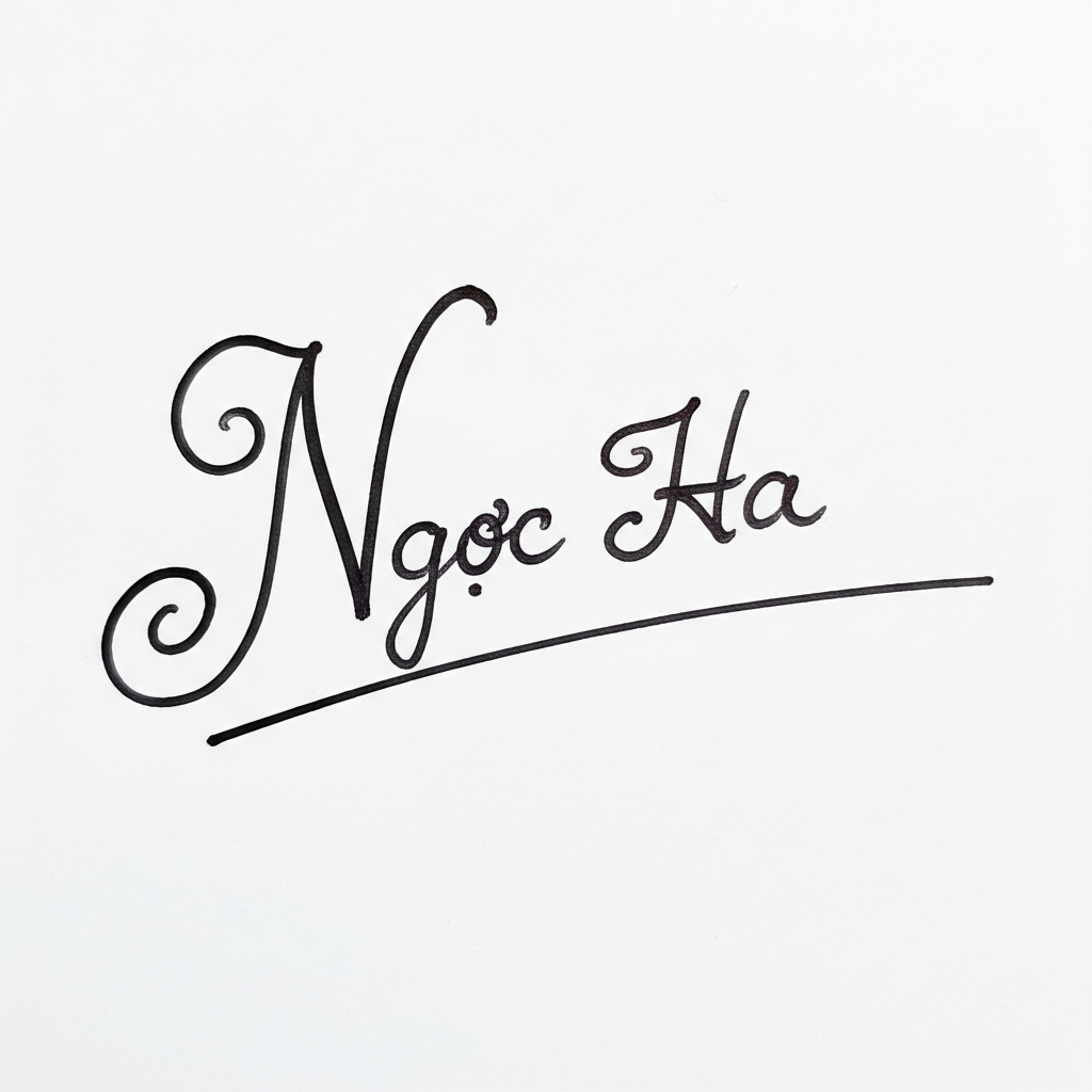 Mẫu chữ ký tên Ngọc Hà số 2