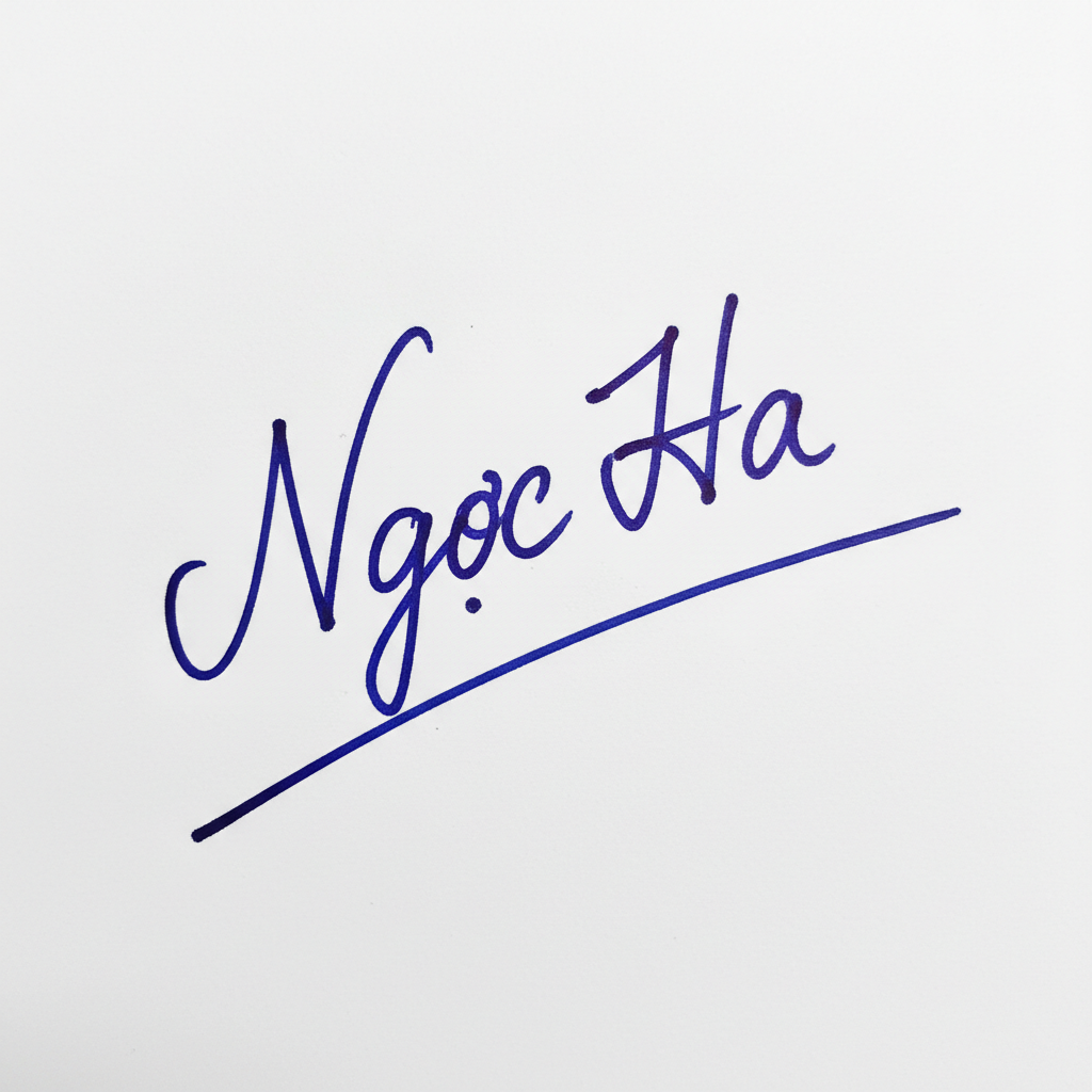 Mẫu chữ ký tên Ngọc Hà số 3
