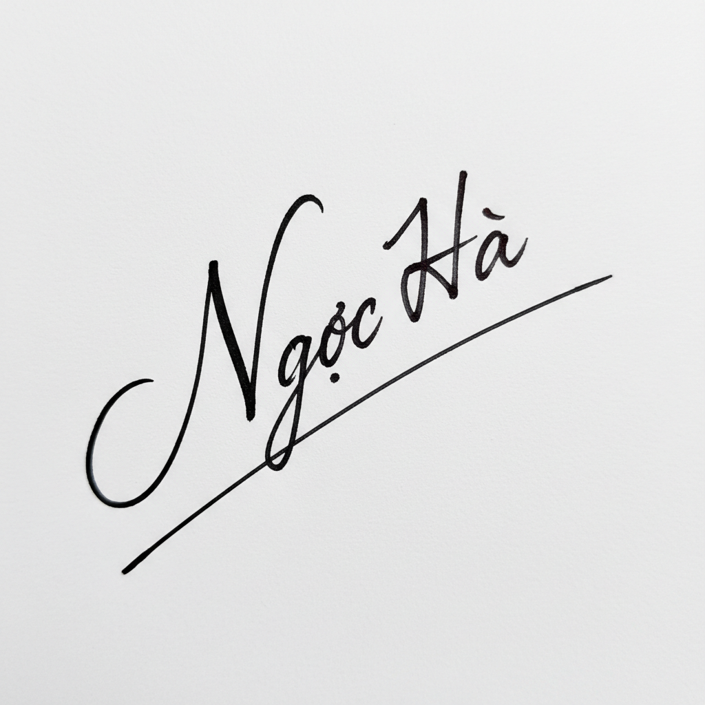 Mẫu chữ ký tên Ngọc Hà số 5