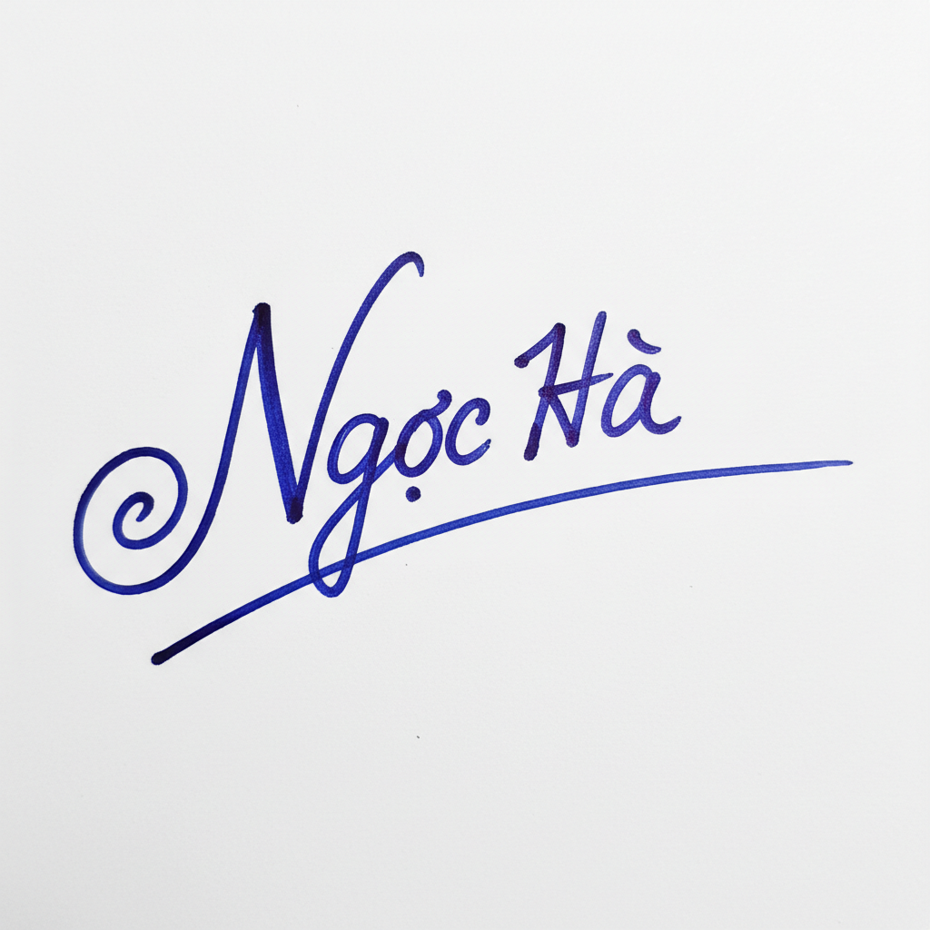 Mẫu chữ ký tên Ngọc Hà số 6