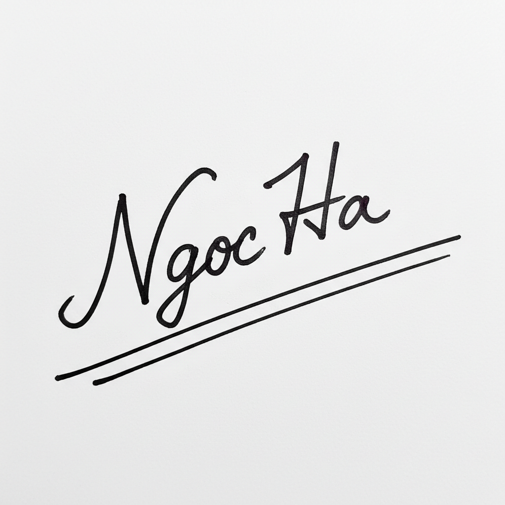 Mẫu chữ ký tên Ngọc Hà số 7