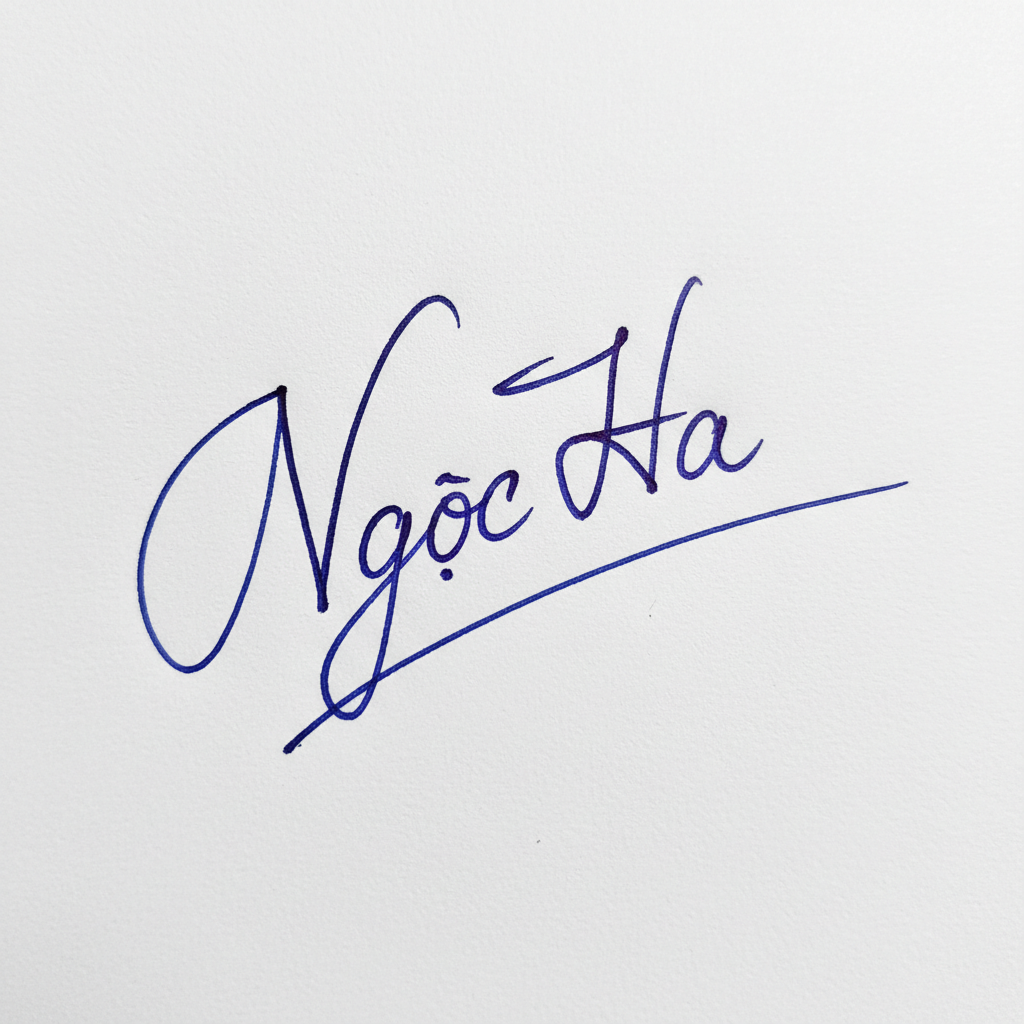 Mẫu chữ ký tên Ngọc Hà số 8