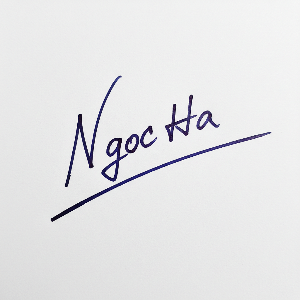 Mẫu chữ ký tên Ngọc Hà số 9