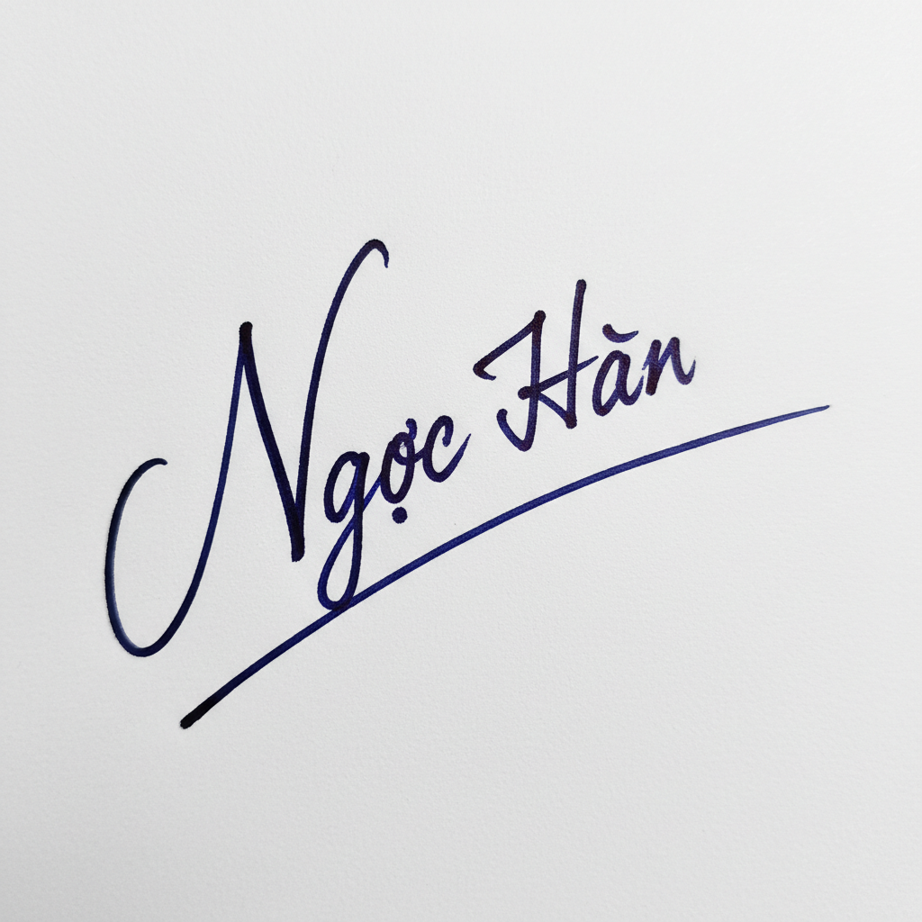 Mẫu chữ ký tên Ngọc Hân số 1