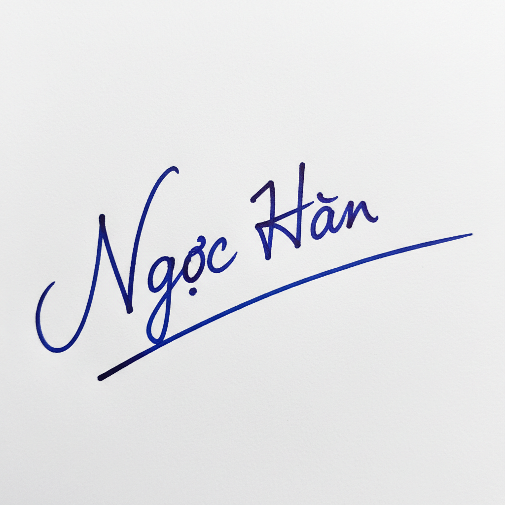 Chữ Ký Đẹp Tên Ngọc Hân: Khai Mở Vận Mệnh, Nâng Tầm Phong Cách Mẫu chữ ký tên Ngọc Hân số 3