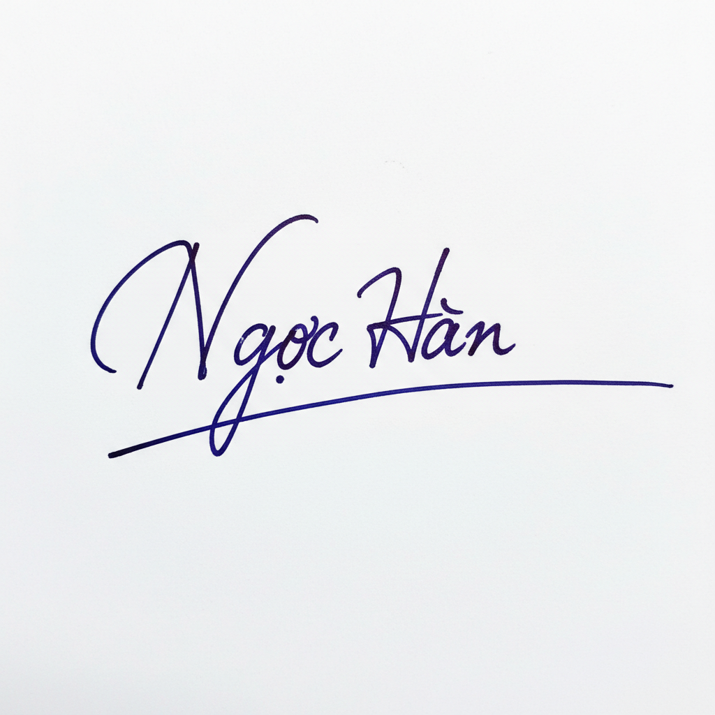 Chữ Ký Đẹp Tên Ngọc Hân: Khai Mở Vận Mệnh, Nâng Tầm Phong Cách Mẫu chữ ký tên Ngọc Hân số 4