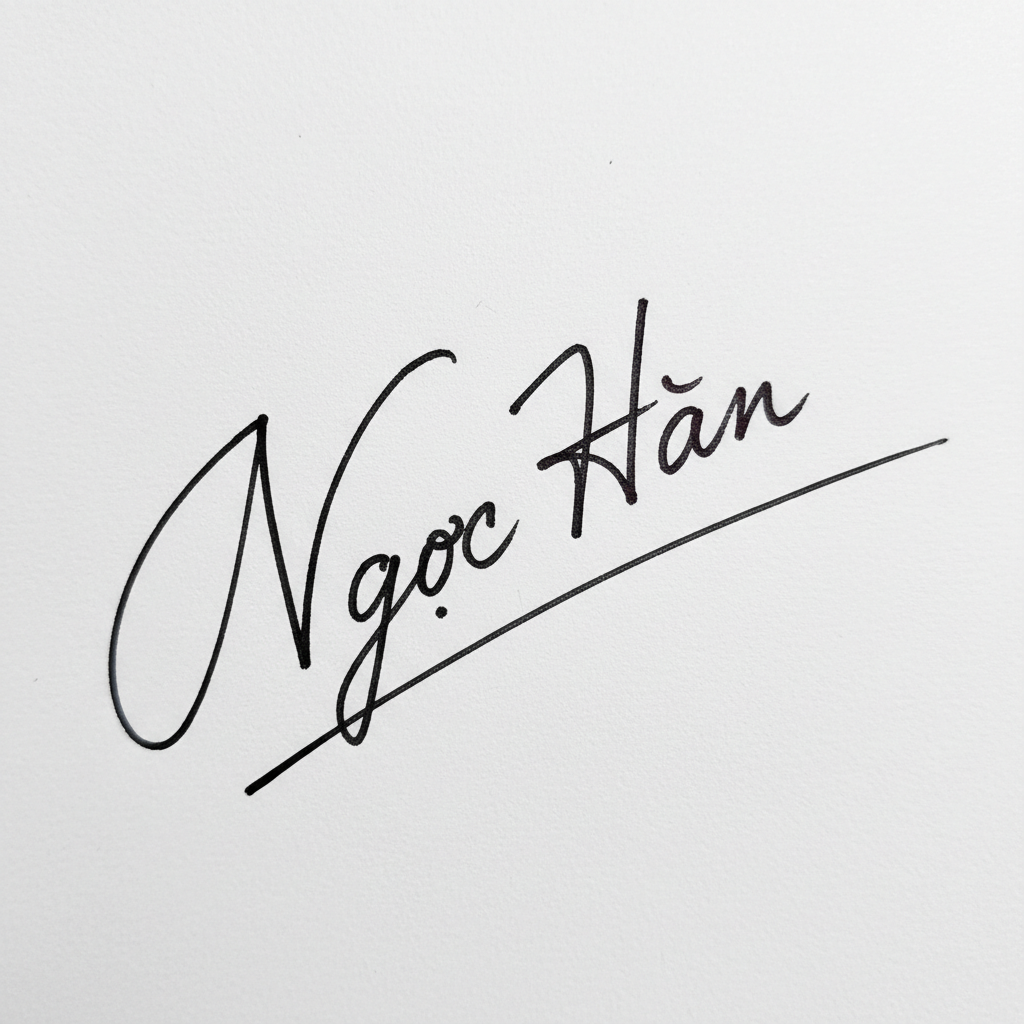 Chữ Ký Đẹp Tên Ngọc Hân: Khai Mở Vận Mệnh, Nâng Tầm Phong Cách Mẫu chữ ký tên Ngọc Hân số 5