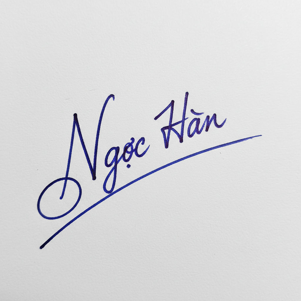 Chữ Ký Đẹp Tên Ngọc Hân: Khai Mở Vận Mệnh, Nâng Tầm Phong Cách Mẫu chữ ký tên Ngọc Hân số 6