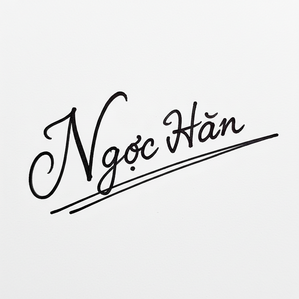 Chữ Ký Đẹp Tên Ngọc Hân: Khai Mở Vận Mệnh, Nâng Tầm Phong Cách Mẫu chữ ký tên Ngọc Hân số 7