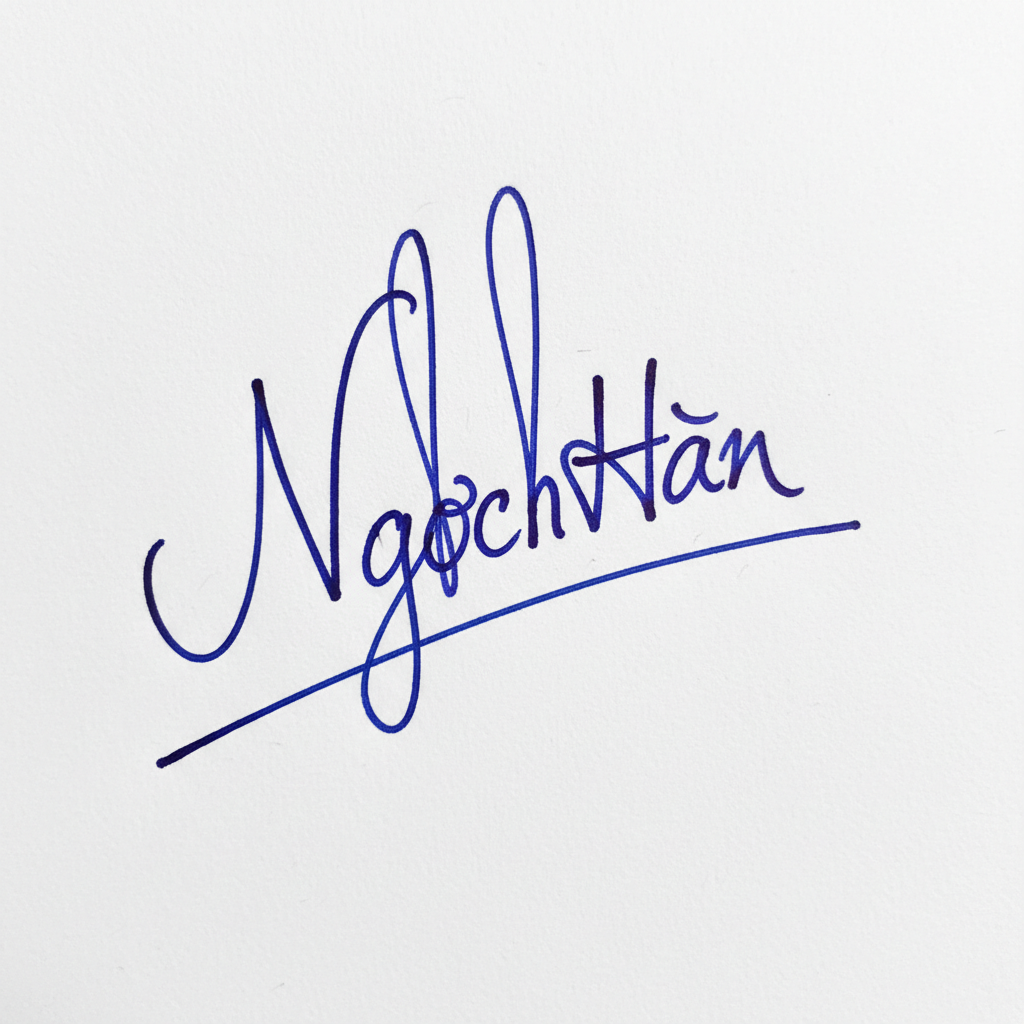 Chữ Ký Đẹp Tên Ngọc Hân: Khai Mở Vận Mệnh, Nâng Tầm Phong Cách Mẫu chữ ký tên Ngọc Hân số 8