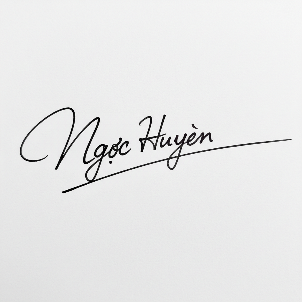 Mẫu chữ ký tên Ngọc Huyền số 10