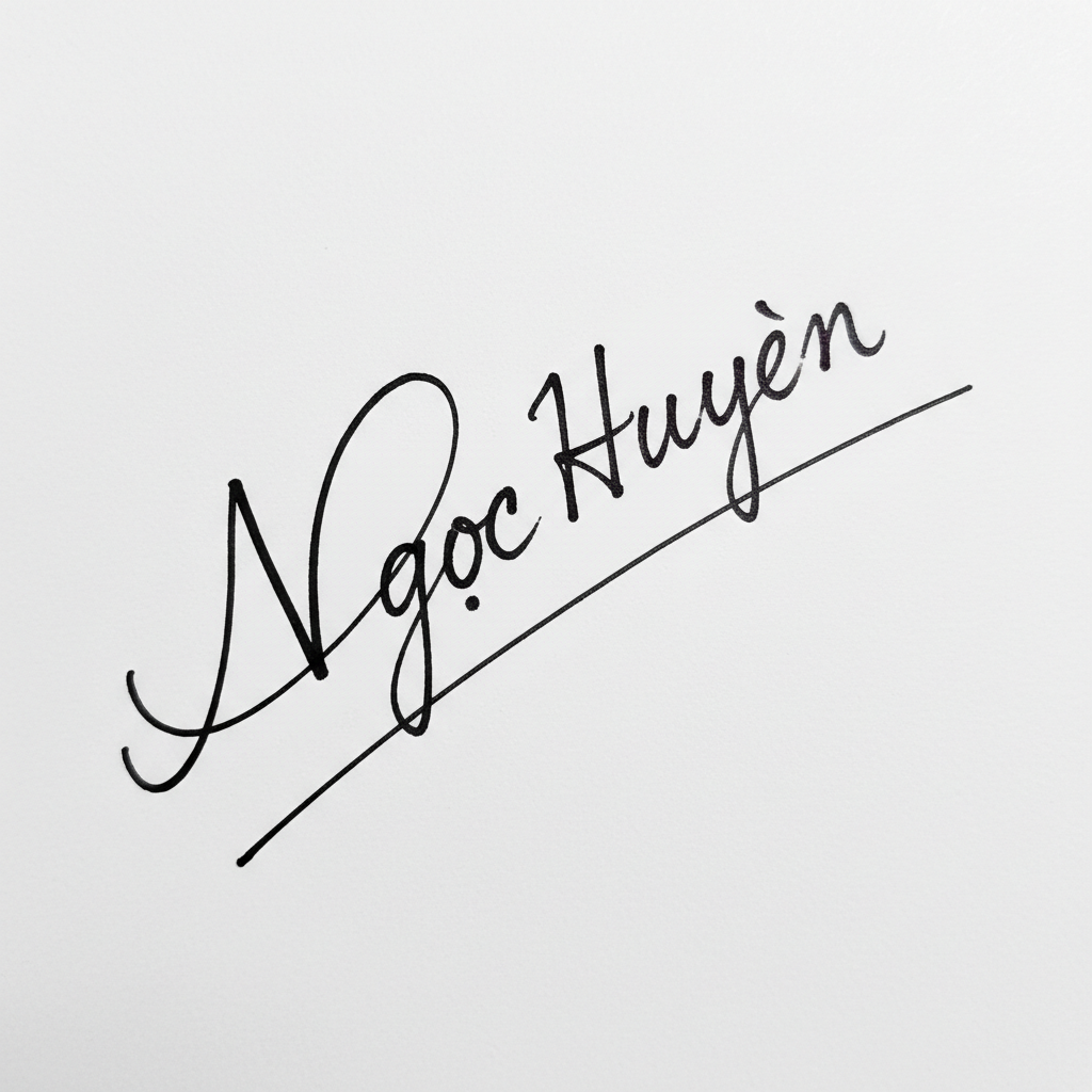 Mẫu chữ ký tên Ngọc Huyền số 5