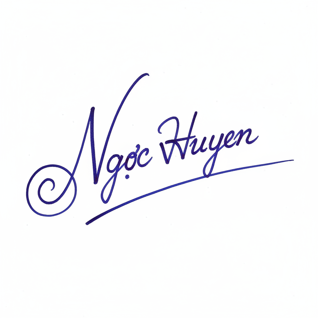 Mẫu chữ ký tên Ngọc Huyền số 6