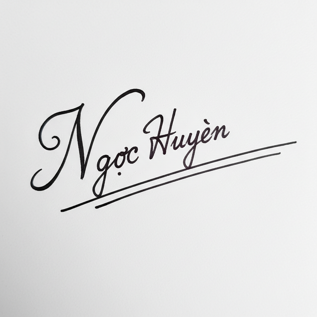 Mẫu chữ ký tên Ngọc Huyền số 7