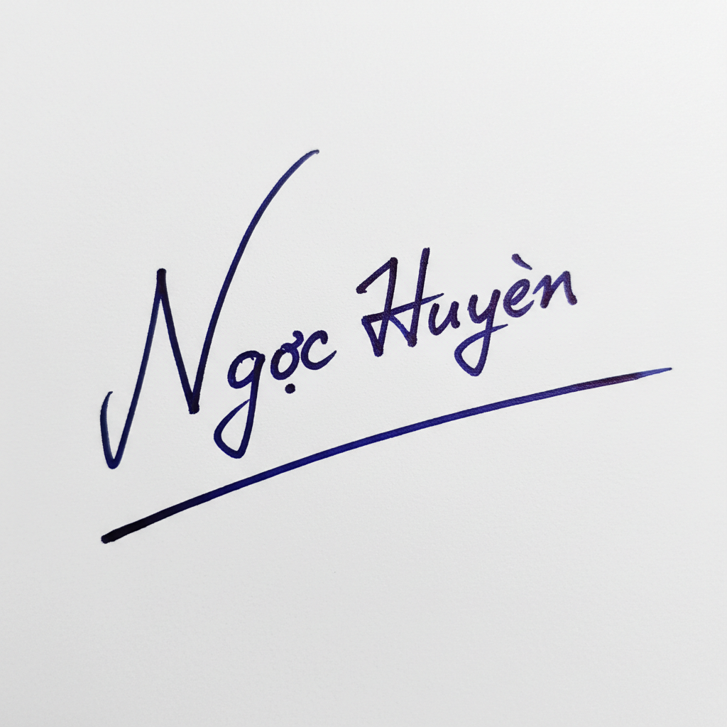 Mẫu chữ ký tên Ngọc Huyền số 9