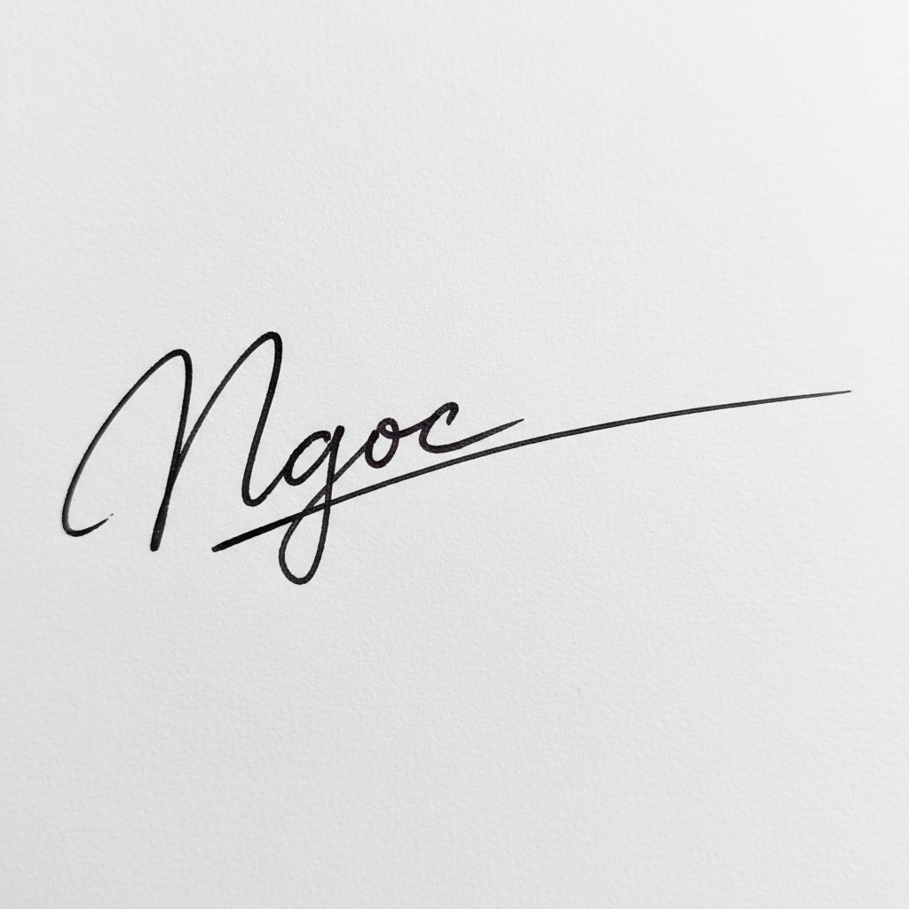 Mẫu chữ ký tên Ngọc số 10