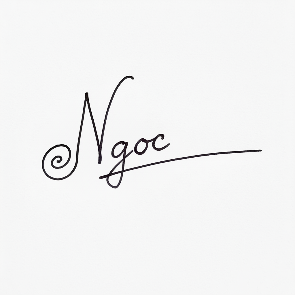 Mẫu chữ ký tên Ngọc số 2