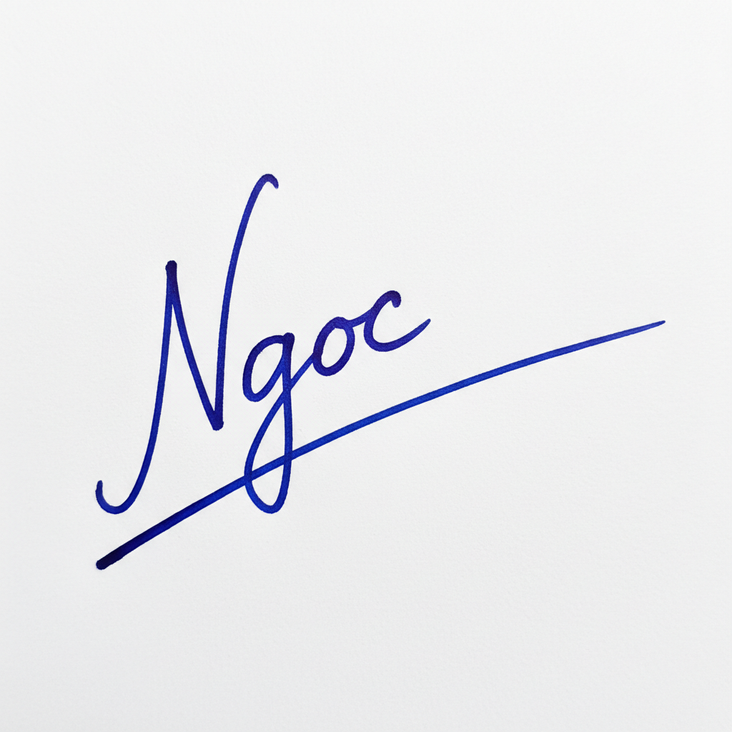 Mẫu chữ ký tên Ngọc số 3
